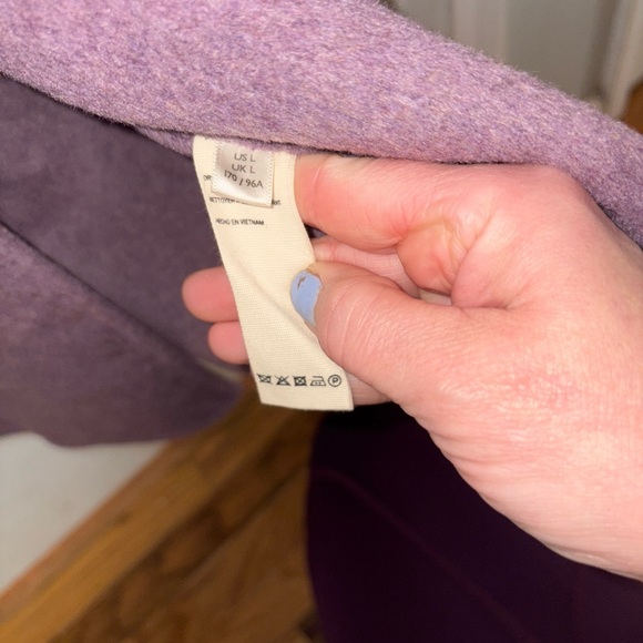 Free people long trench coat! Plum color style many ways!Size L runs big! - Picture 9 of 9